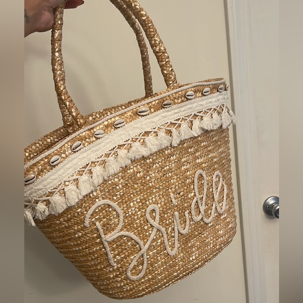 Bride Straw Tote
